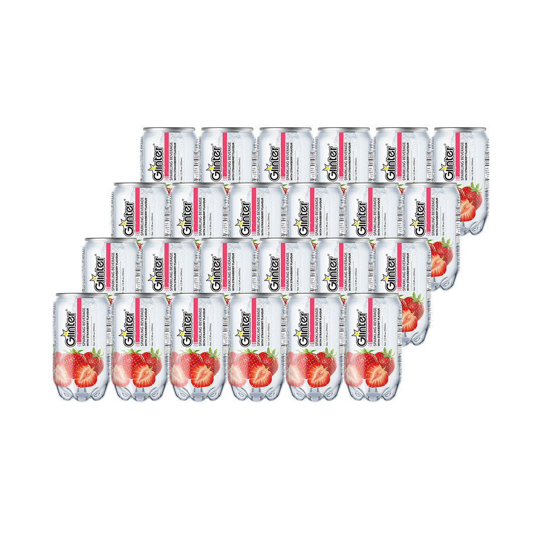 GLINTER SPARKLING STRAWBERRY CAN (350ML X 24) CARTON