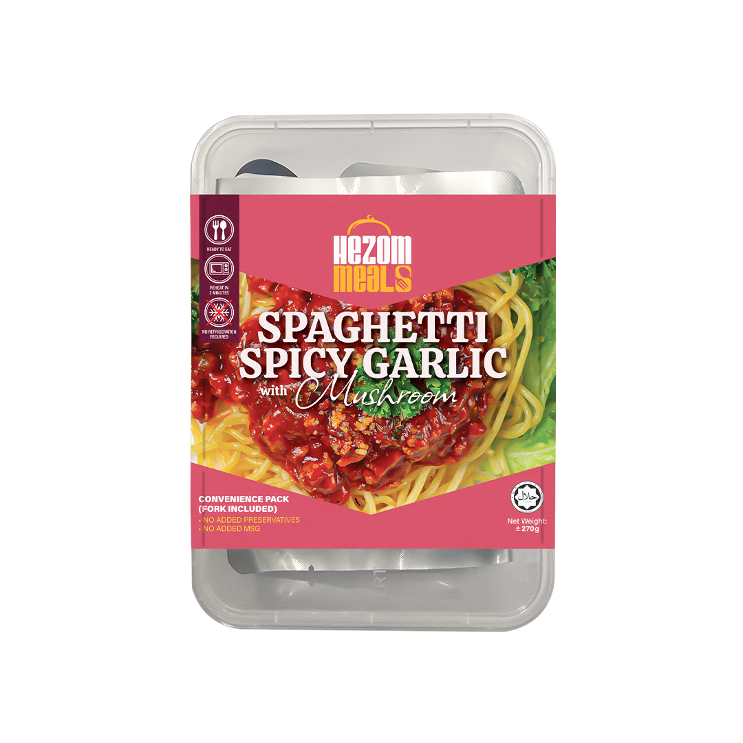 HEZOM RTE SPAGHETTI SPICY GARLIC WITH MUSHROOM (270G)