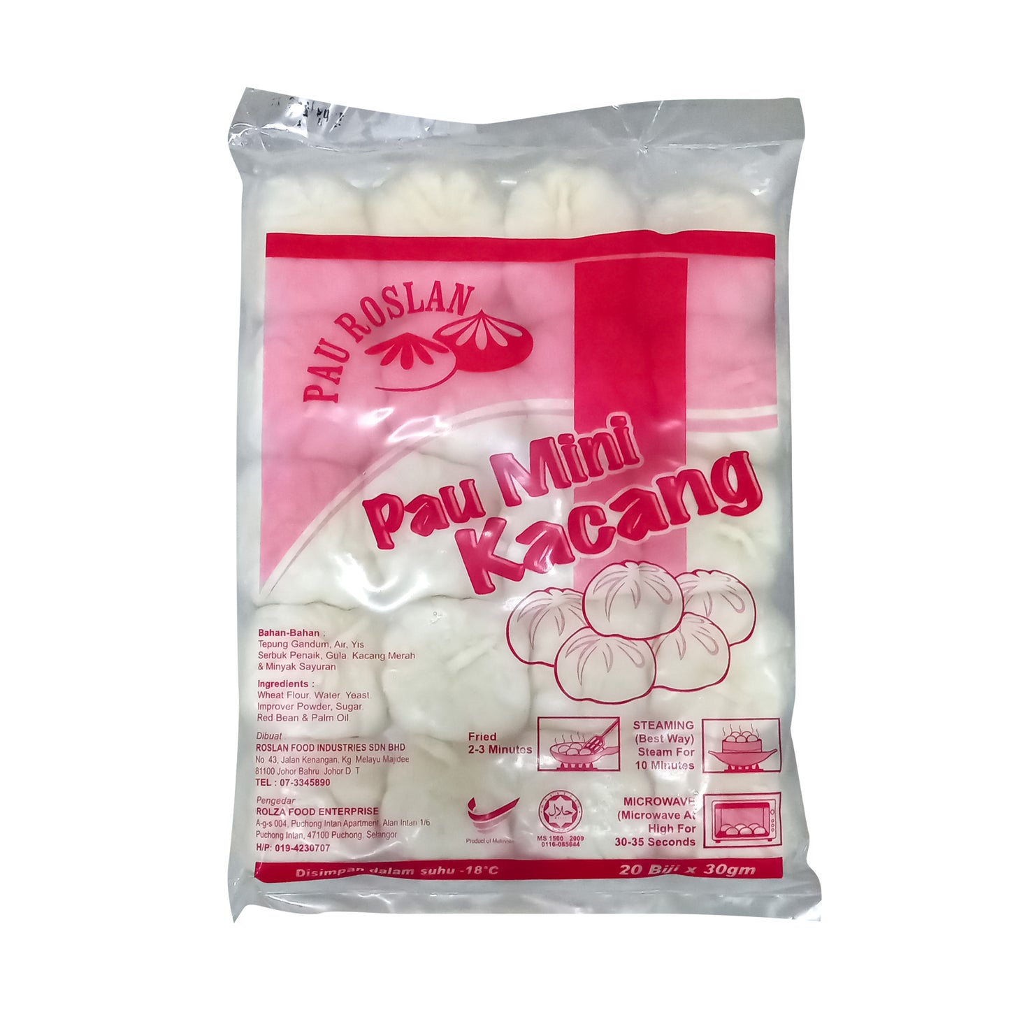 PAU ROSLAN MINI RED BEAN (20 PCS)